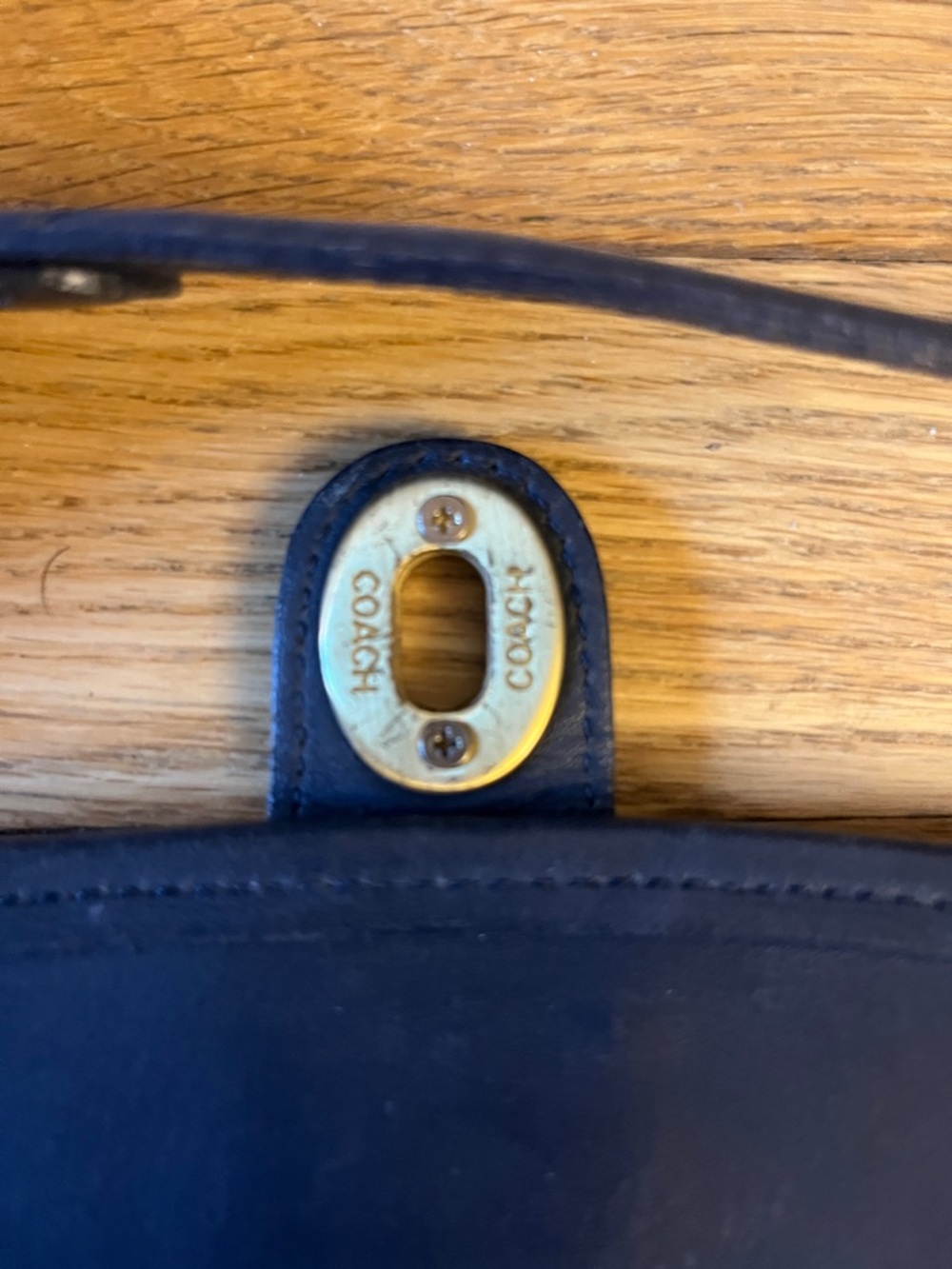 Coach Navy Leather Beekman Brief - Picture 5 of 8